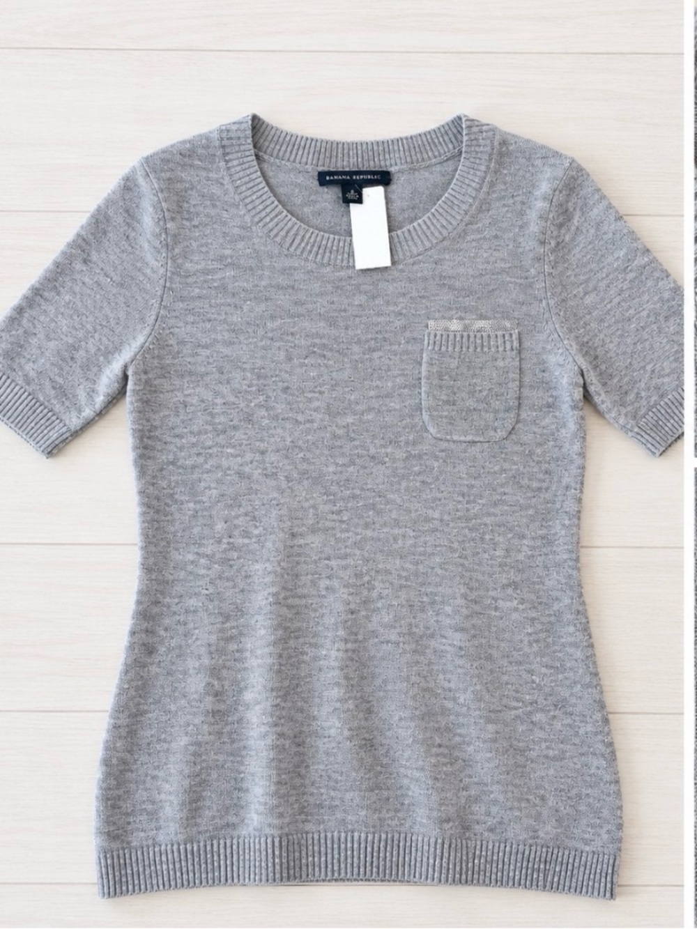 Banana Republic Gray Short Sleeve Tunic